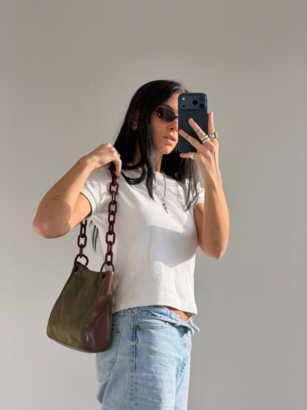 RR ARCHIVE Prada Ring Handle Nylon Bag