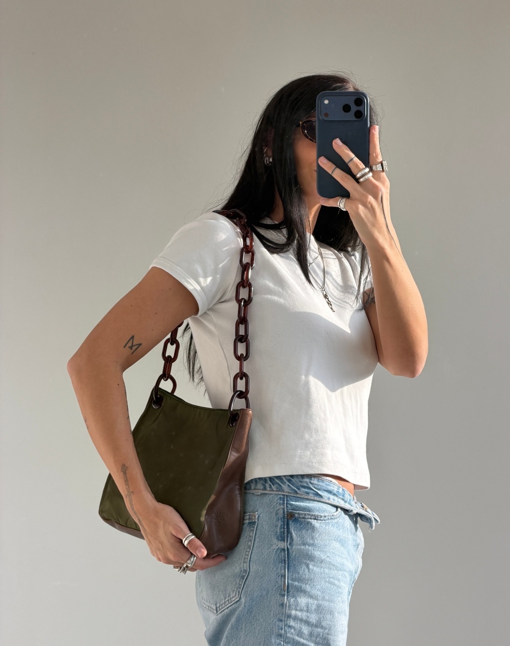 RR ARCHIVE Prada Ring Handle Nylon Bag