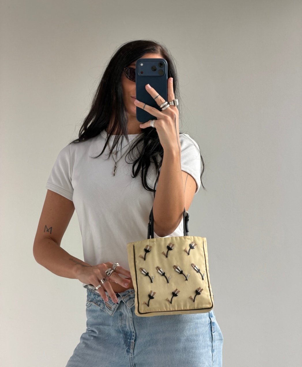 RR ARCHIVE Prada Nylon Tessuto Appliqué Mini Bag