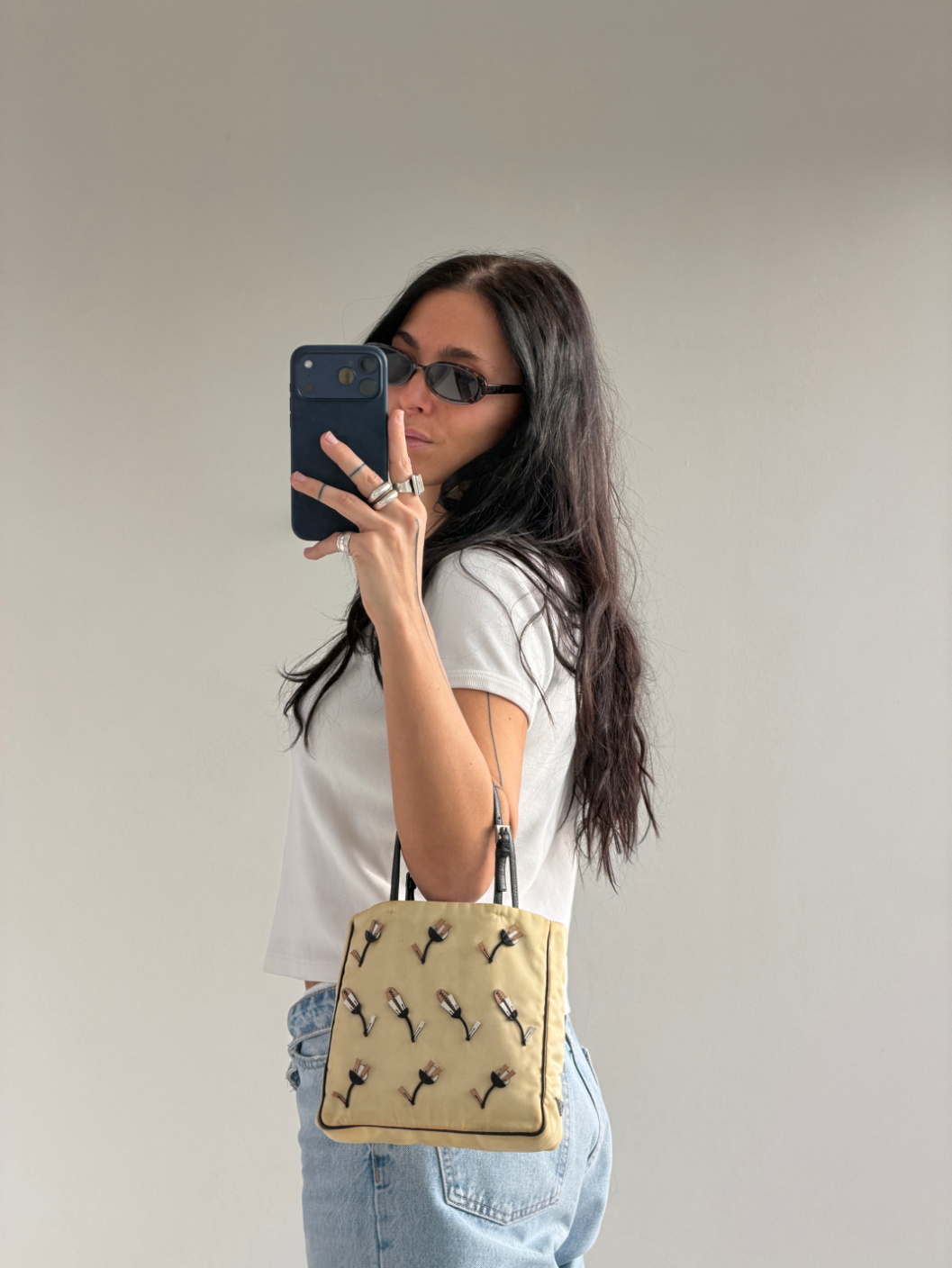 RR ARCHIVE Prada Nylon Tessuto Appliqué Mini Bag