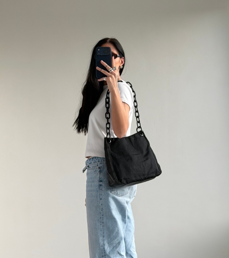 RR ARCHIVE Prada Ring Handle Nylon Bag