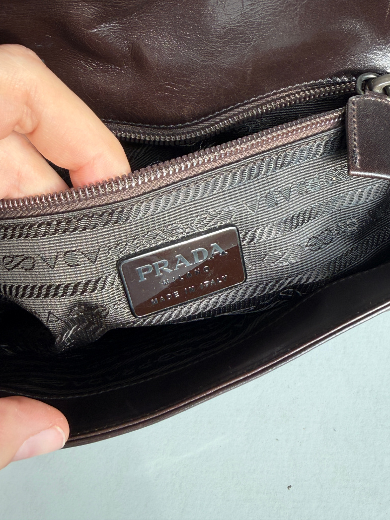 RR ARCHIVE Prada Militare Leather Handbag