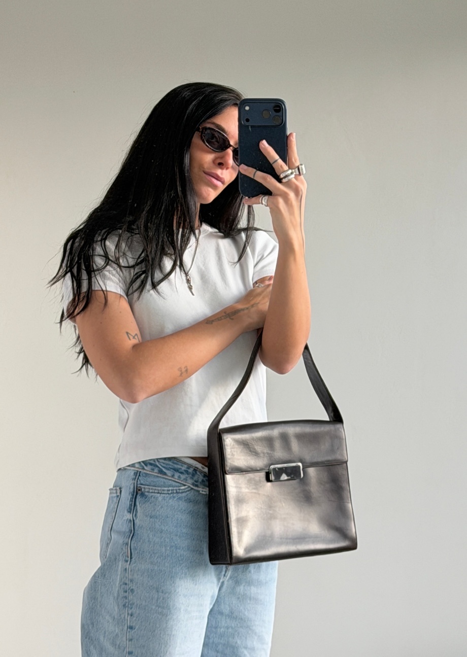 RR ARCHIVE Prada Militare Leather Handbag