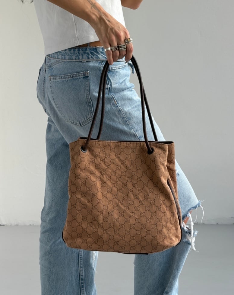 RR ARCHIVE Gucci GG Canvas Gifford Tote Bag