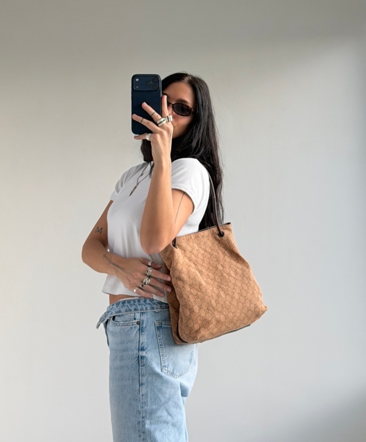 RR ARCHIVE Gucci GG Canvas Gifford Tote Bag