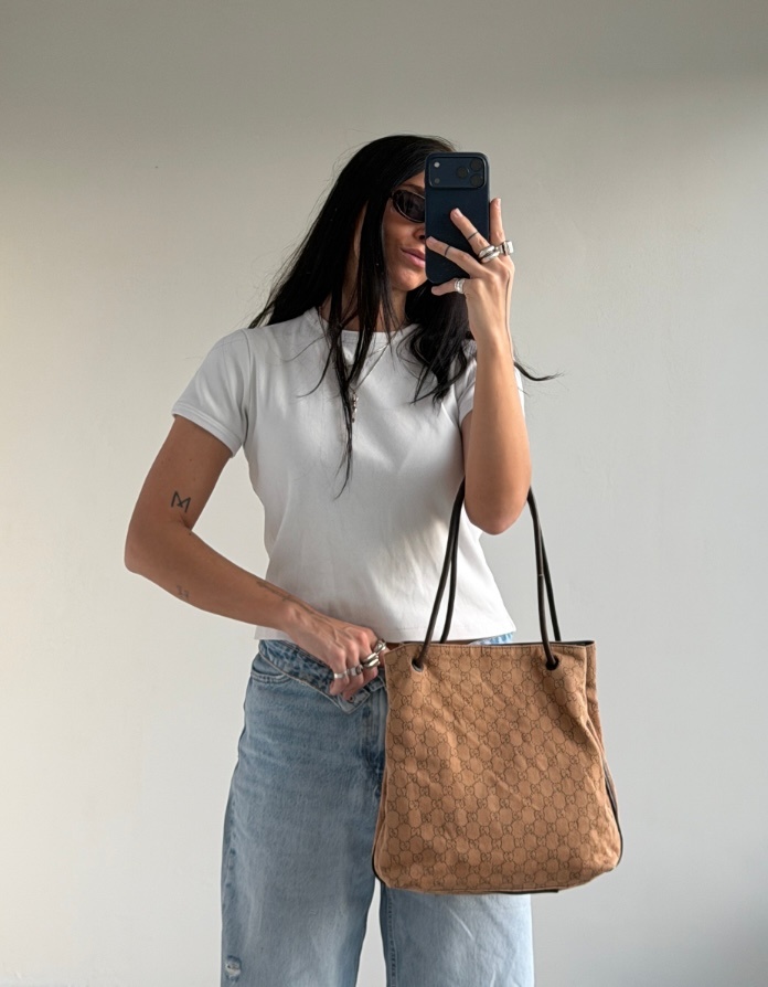 RR ARCHIVE Gucci GG Canvas Gifford Tote Bag