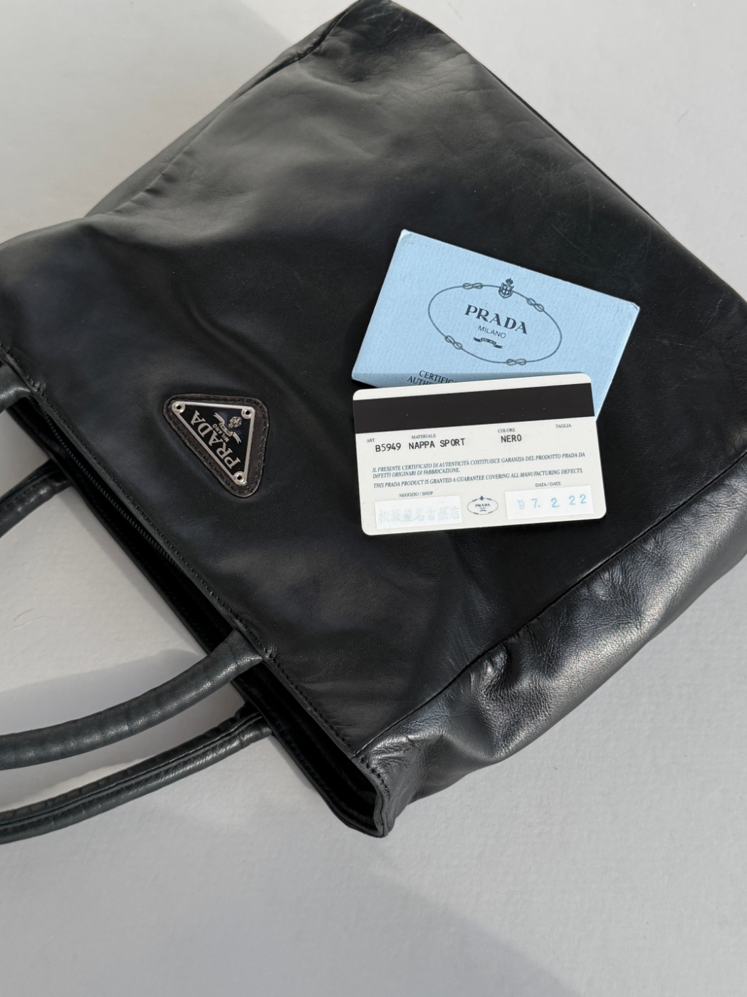 RR ARCHIVE Prada Leather Double Handle Bag