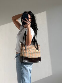 RR ARCHIVE Burberry Canvas Check Shoulder Bag
