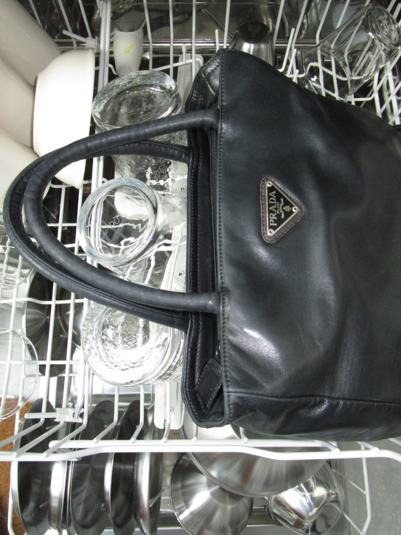 RR ARCHIVE Prada Leather Double Handle Bag