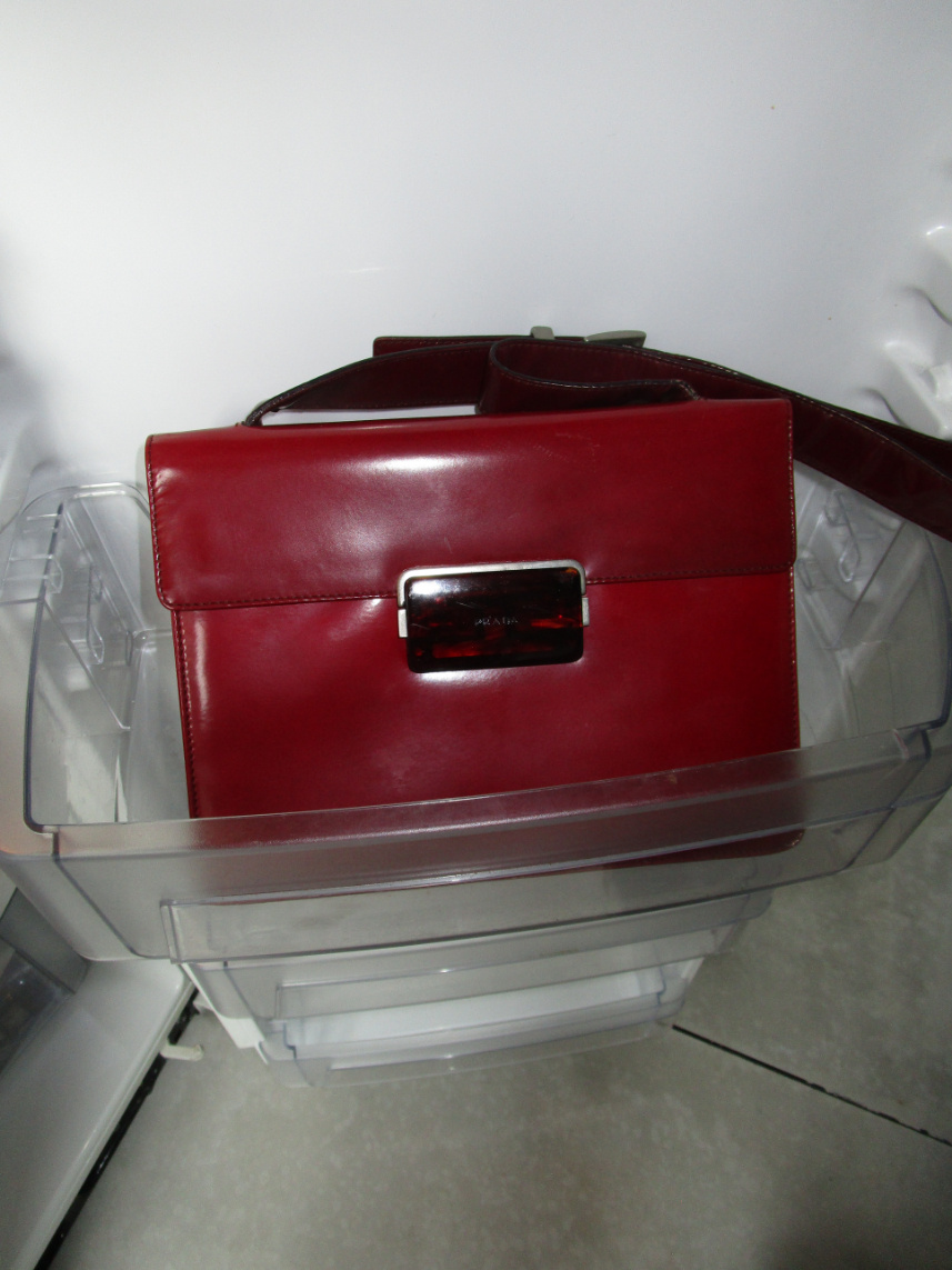 RR ARCHIVE Prada Militare Leather Shoulder Bag