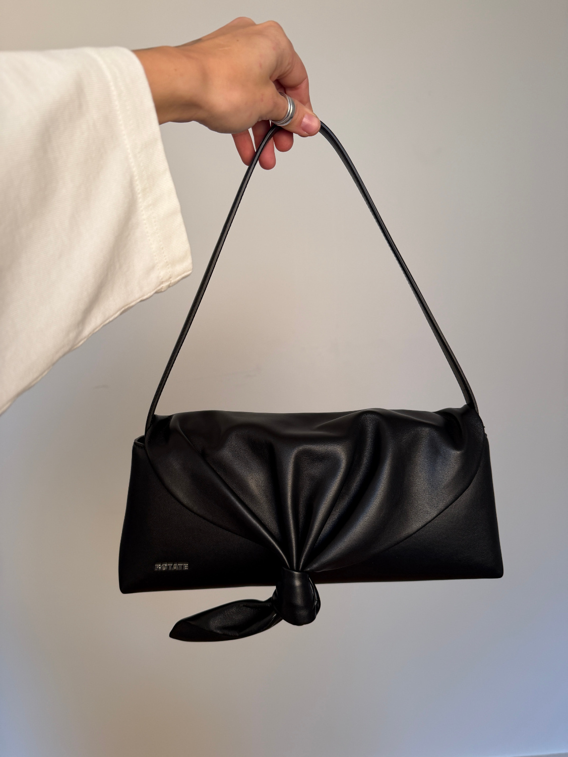 Rotate Leather Knot Scarf Bag