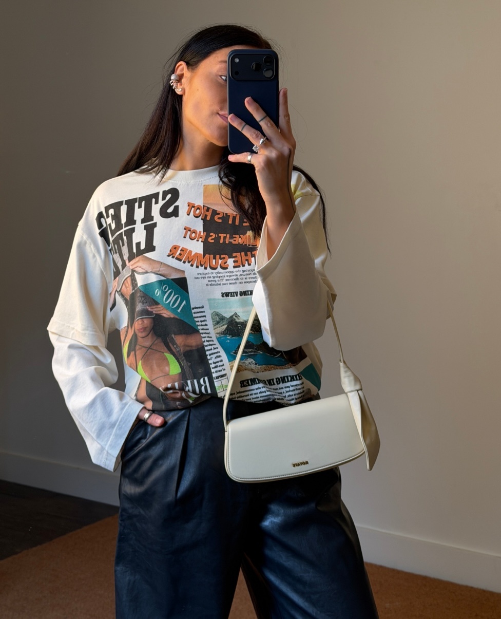 Rotate Leather Knot Strap Bag