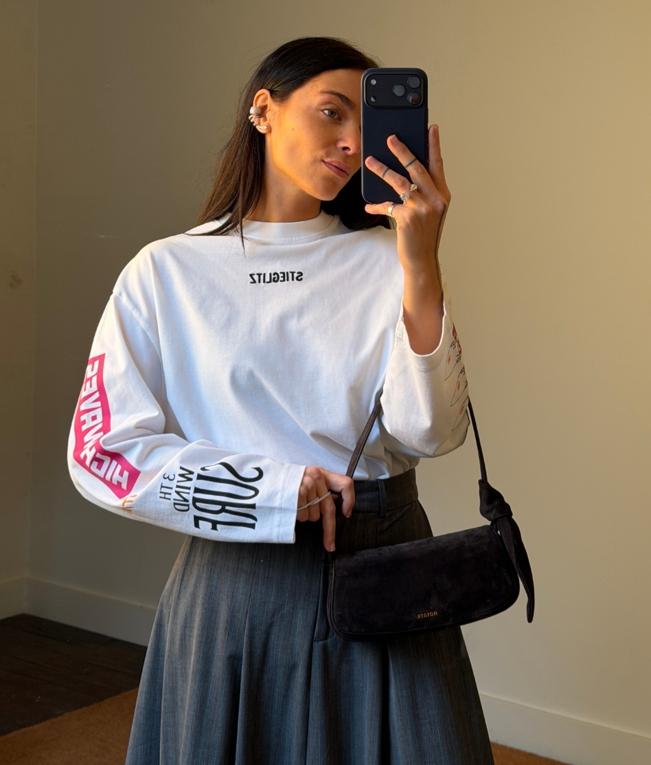 Rotate Suede Knot Strap Bag