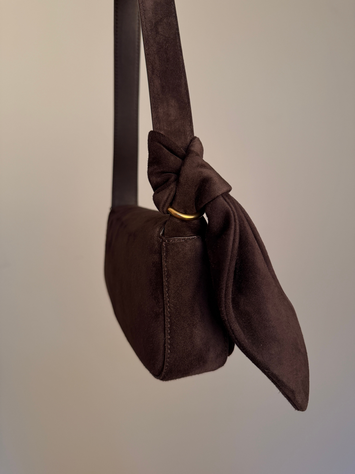Rotate Suede Knot Strap Bag
