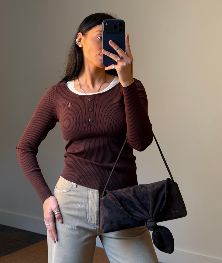 Rotate Suede Knot Scarf Bag