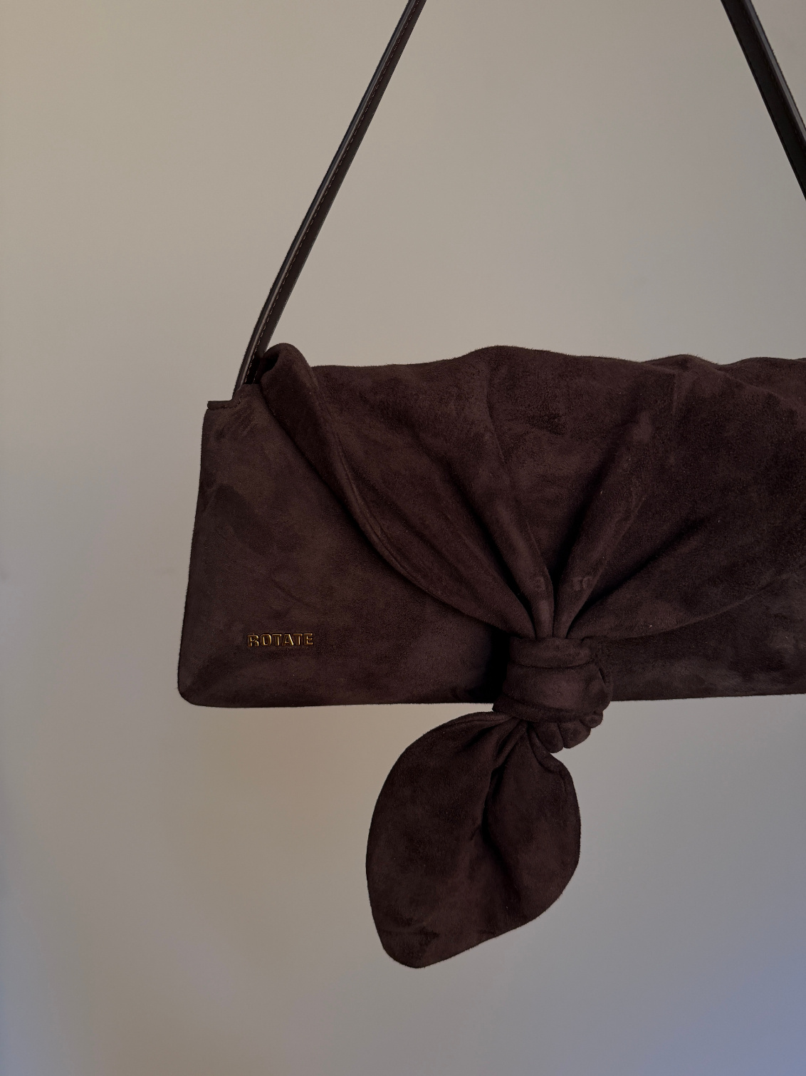 Rotate Suede Knot Scarf Bag