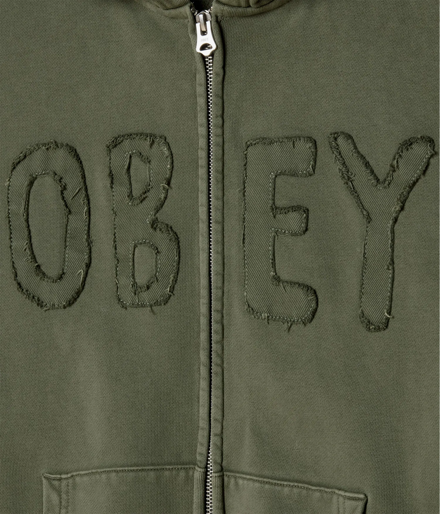 Obey Men Hybrid Faded Zip Hoodie
