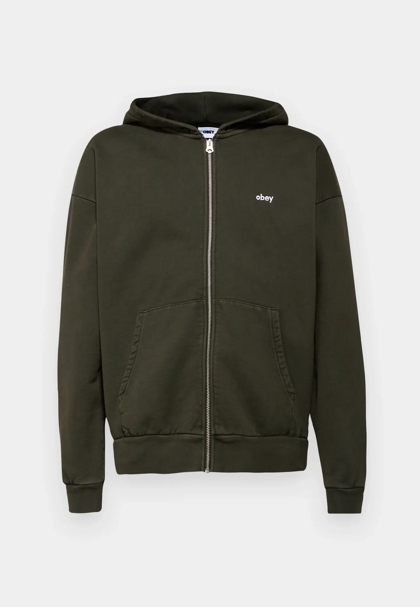 Obey Men Lowercase Pigment Zip Hoodie