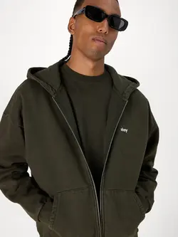 Obey Men Lowercase Pigment Zip Hoodie