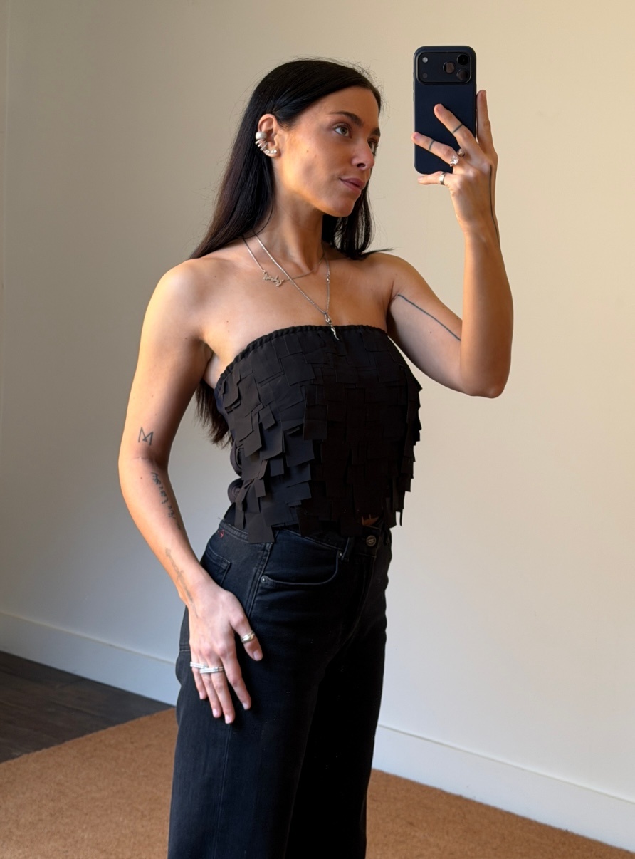 Façon Jacmin Tobi Fringe Bustier Top