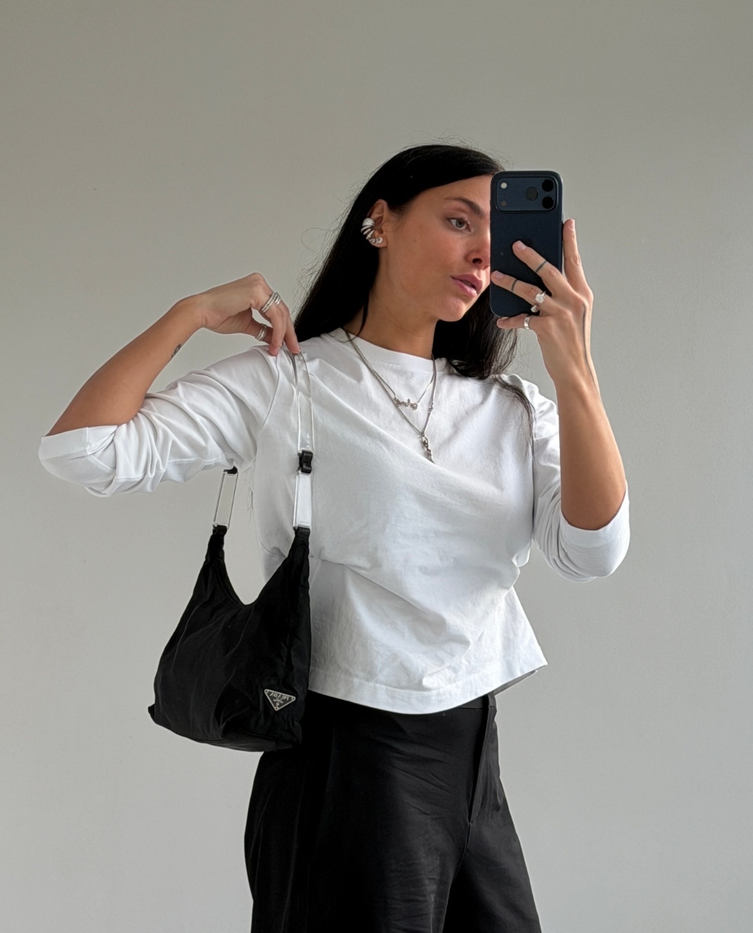 RR ARCHIVE Prada Nylon Plexi Handle Tote