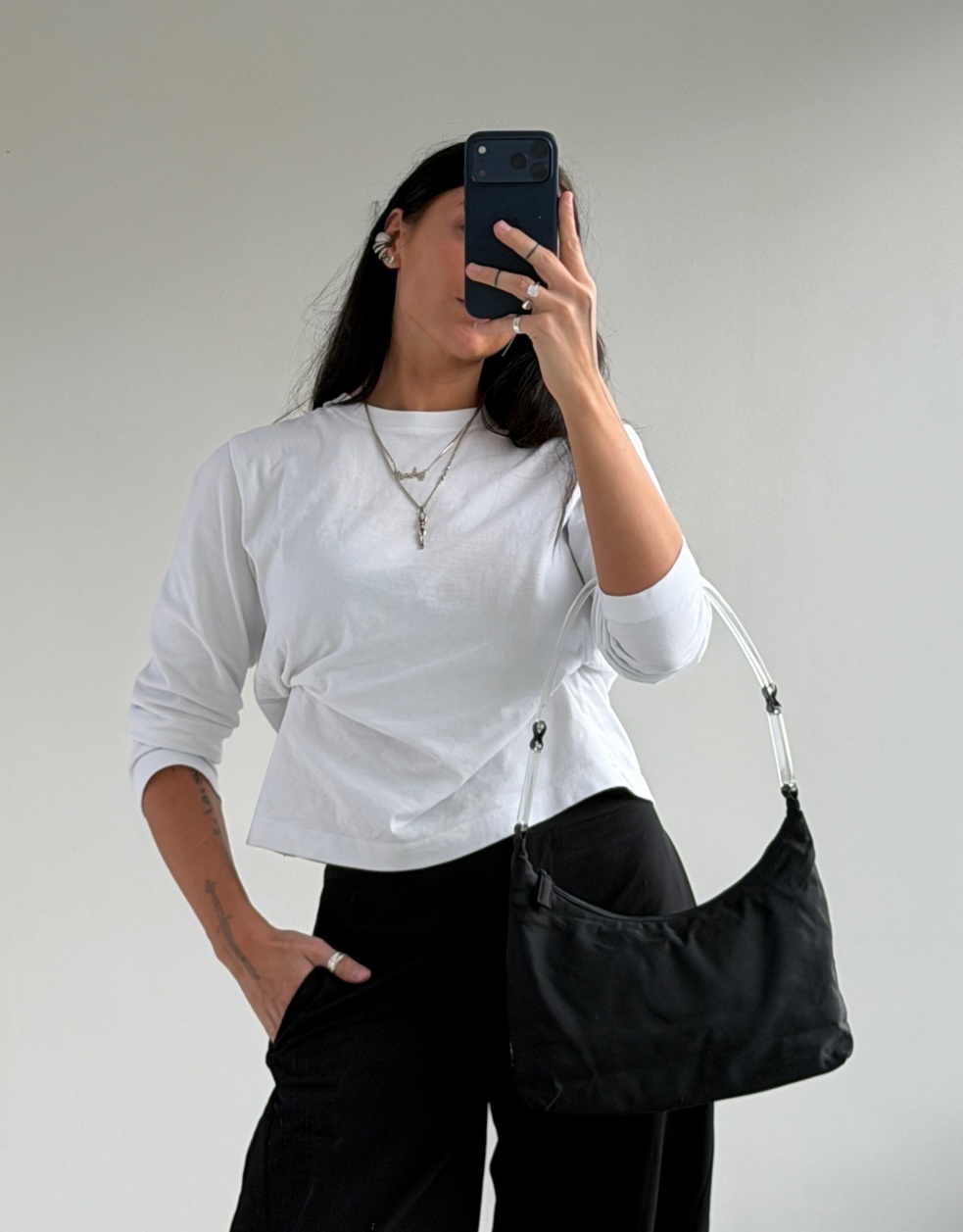 RR ARCHIVE Prada Nylon Plexi Handle Tote