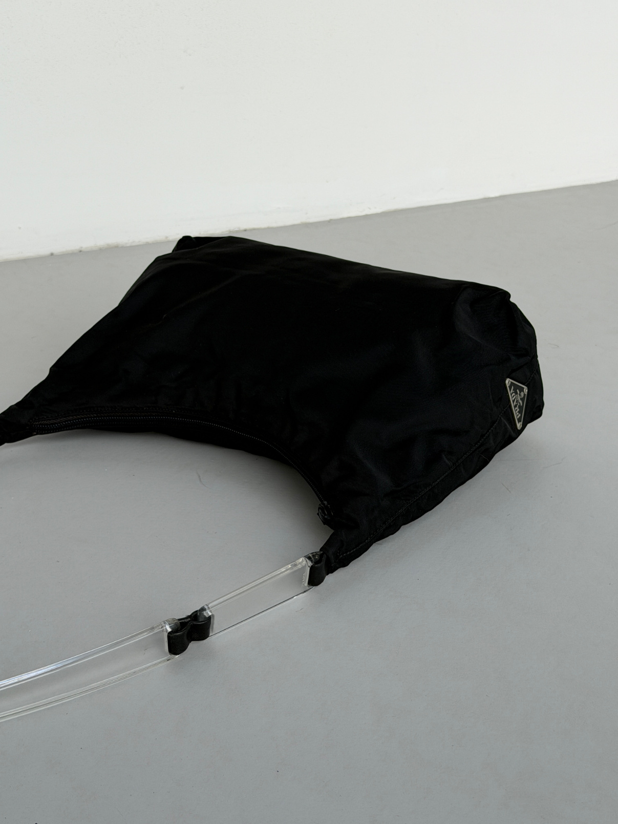 RR ARCHIVE Prada Nylon Plexi Handle Tote