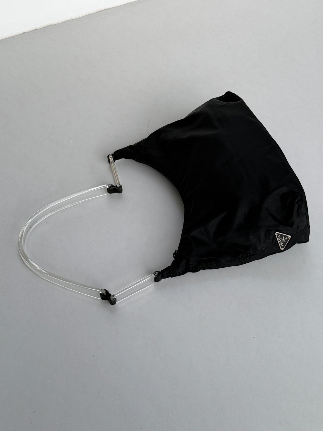 RR ARCHIVE Prada Nylon Plexi Handle Tote