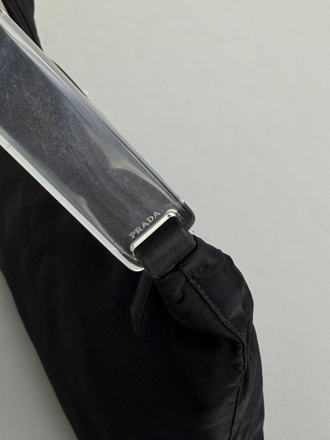RR ARCHIVE Prada Nylon Plexi Handle Tote
