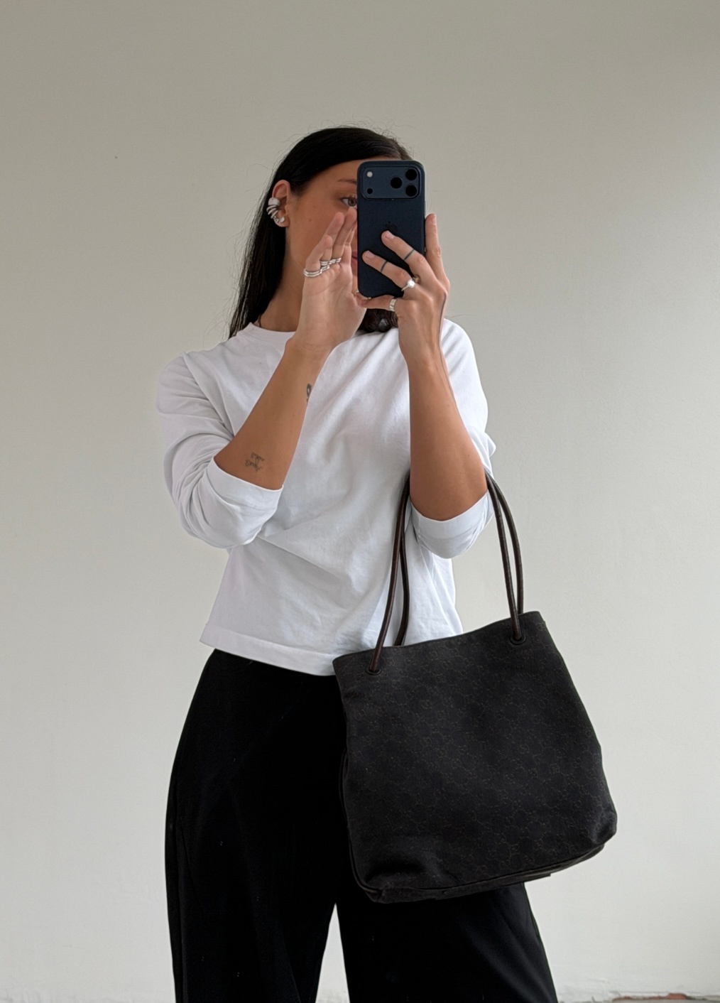 RR ARCHIVE Gucci GG Canvas Gifford Tote Bag