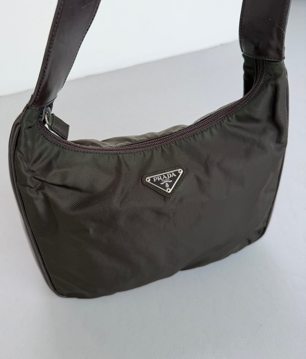RR ARCHIVE Prada Leather Handle Nylon Bag