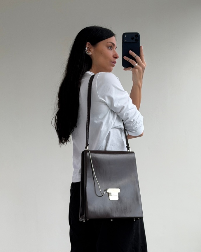 RR ARCHIVE Gucci Lock Patent Leather Shoulder Bag