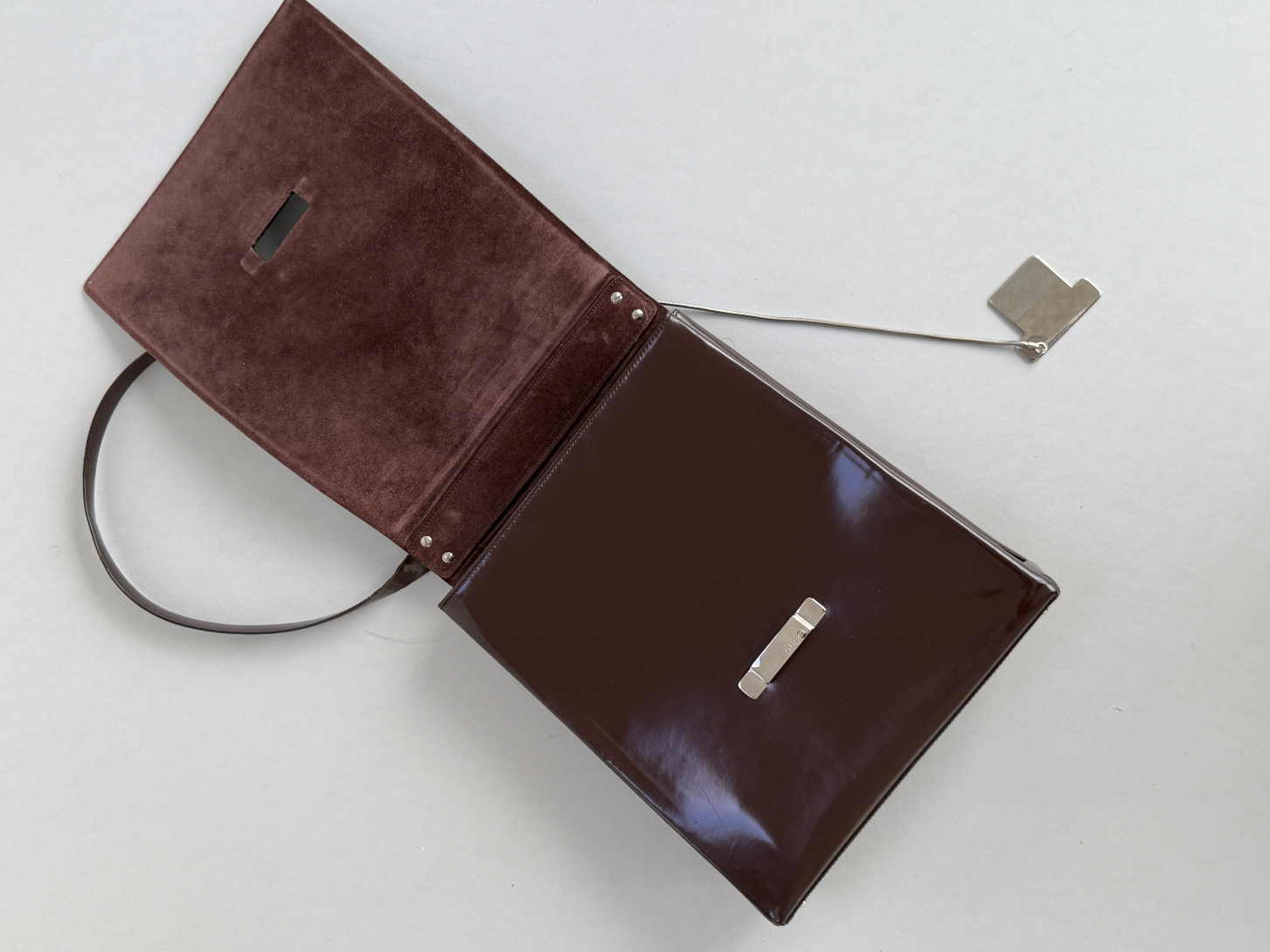 RR ARCHIVE Gucci Lock Patent Leather Shoulder Bag