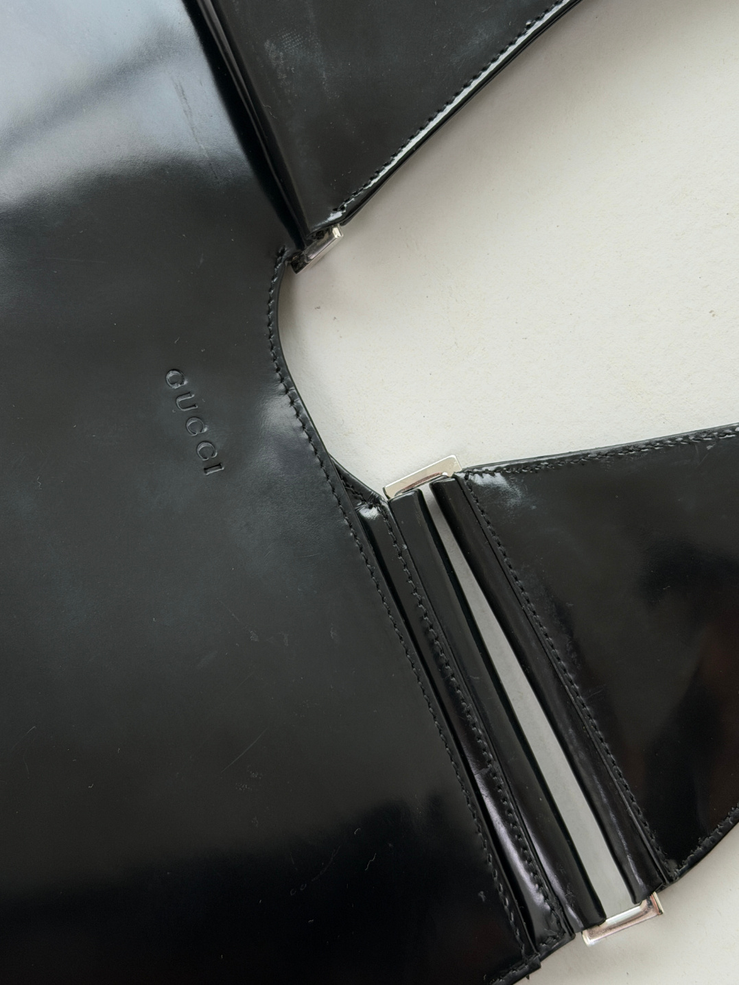 RR ARCHIVE Gucci Pantent Leather Handbag