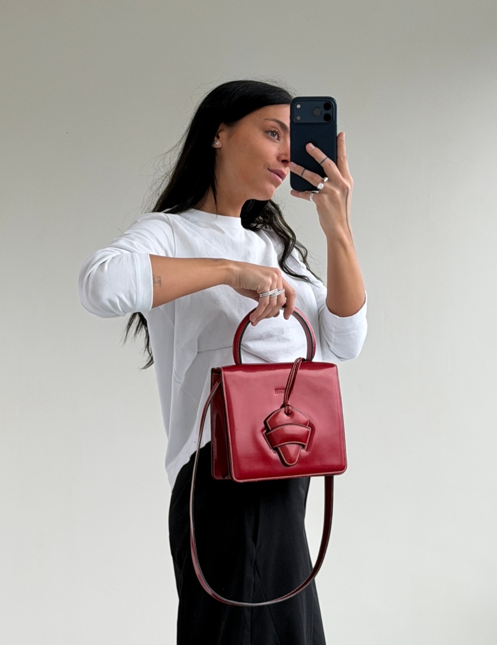 RR ARCHIVE Loewe Barcelona Shiny Leather Handbag