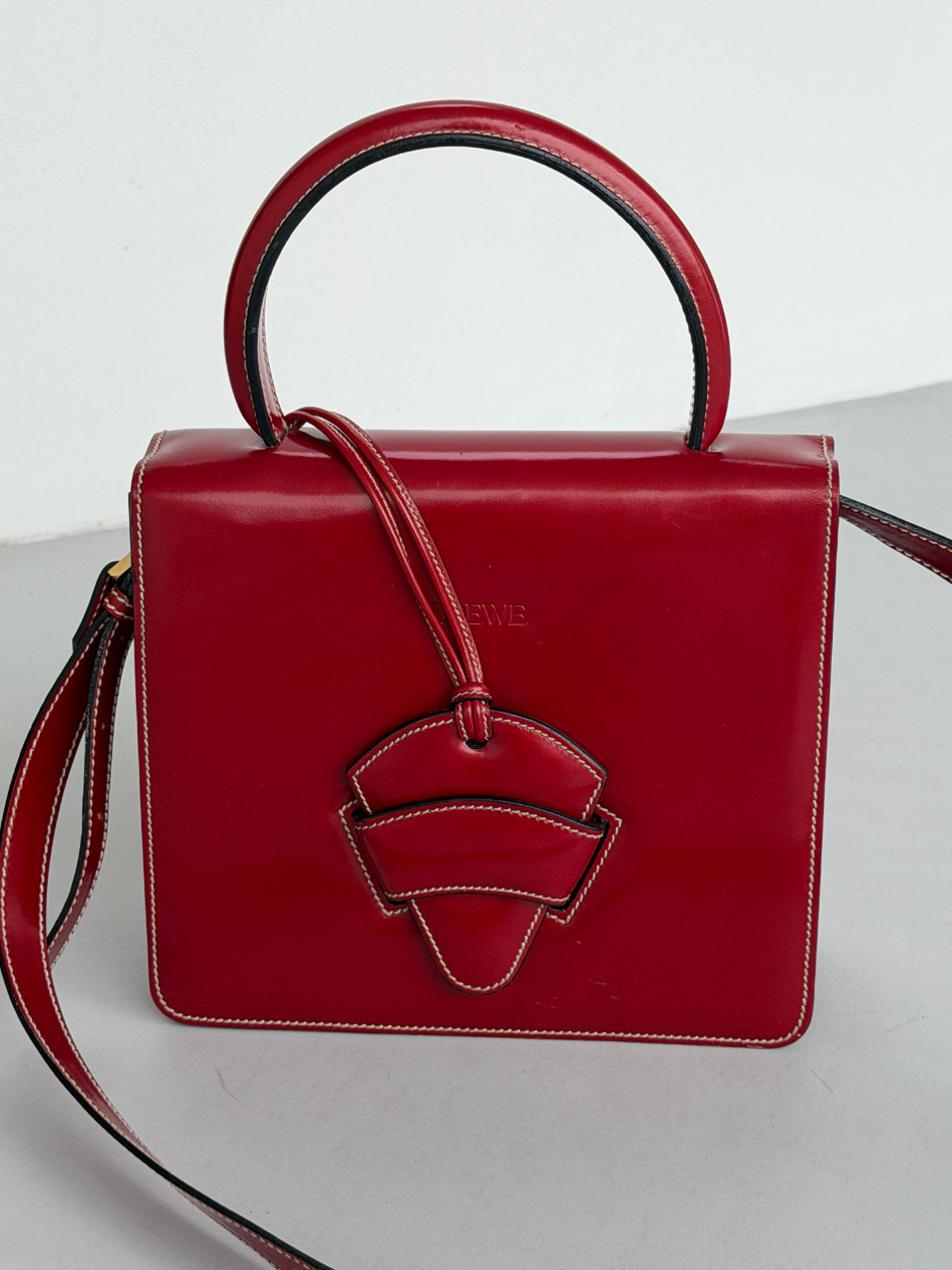 RR ARCHIVE Loewe Barcelona Shiny Leather Handbag