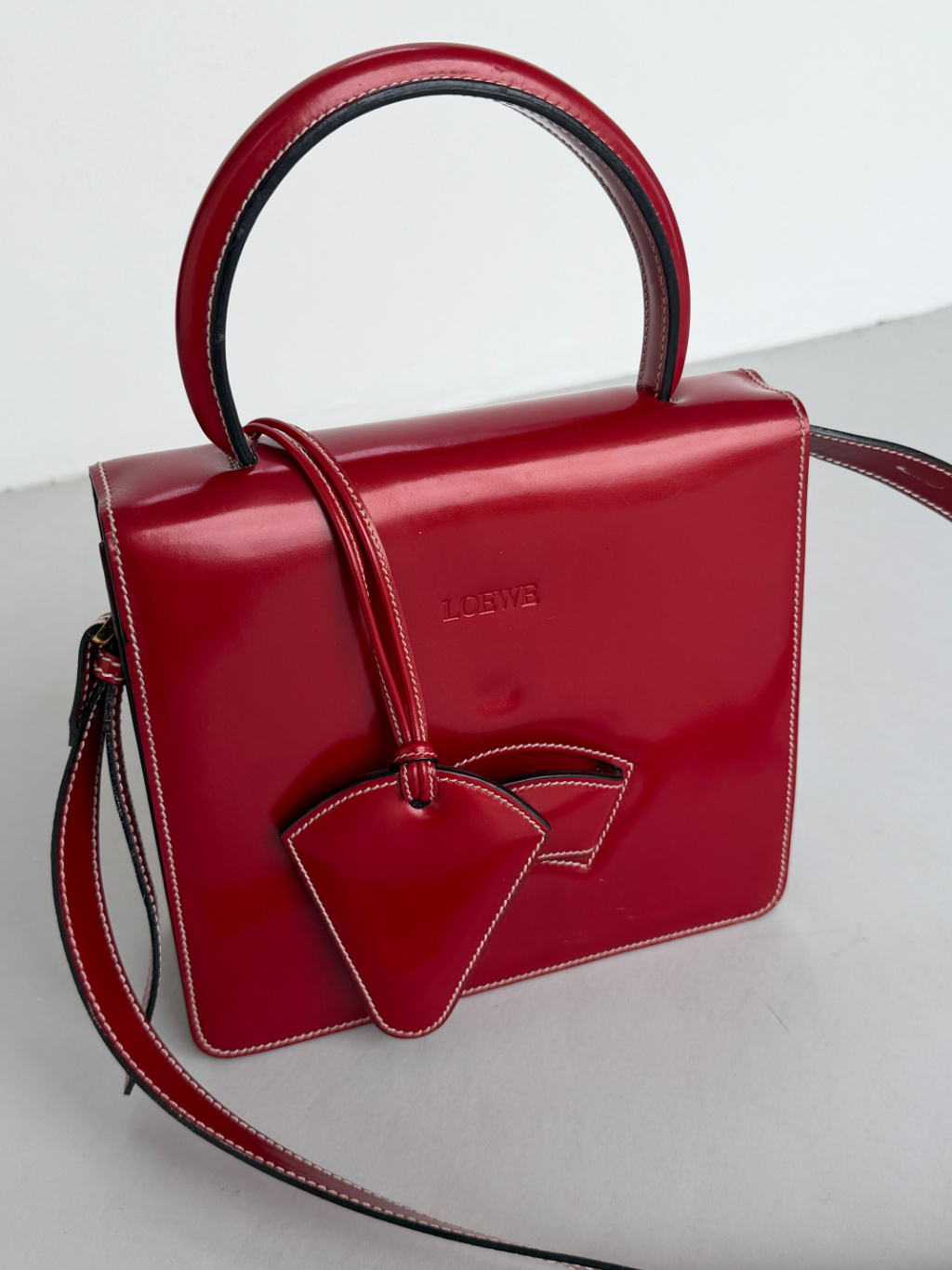 RR ARCHIVE Loewe Barcelona Shiny Leather Handbag
