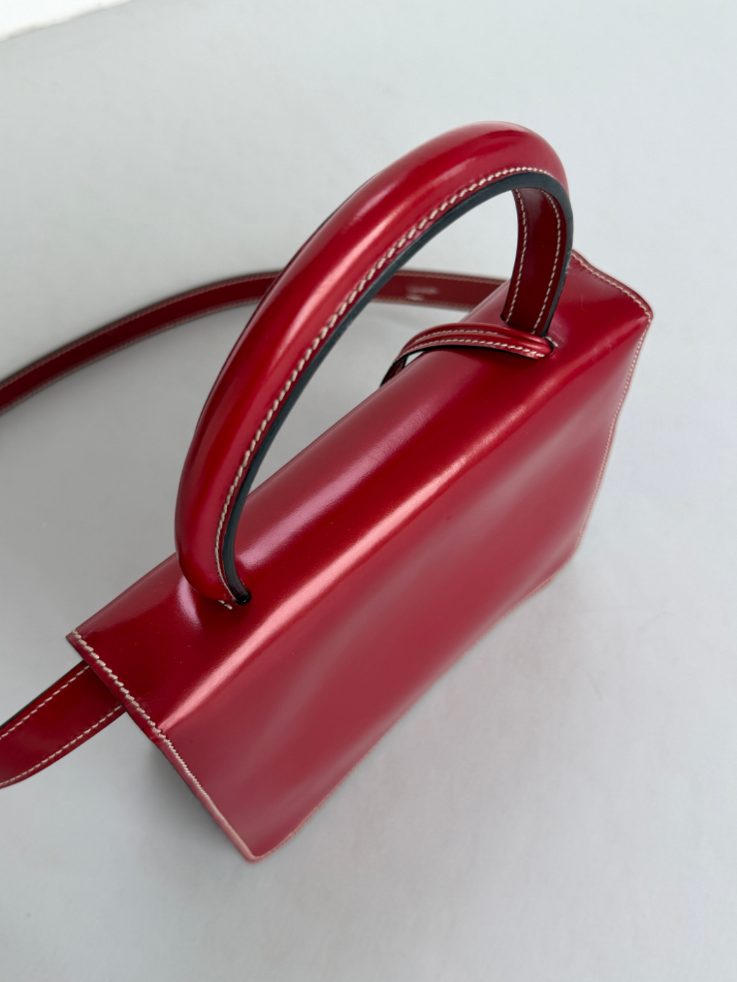 RR ARCHIVE Loewe Barcelona Shiny Leather Handbag