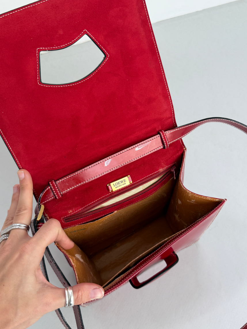 RR ARCHIVE Loewe Barcelona Shiny Leather Handbag