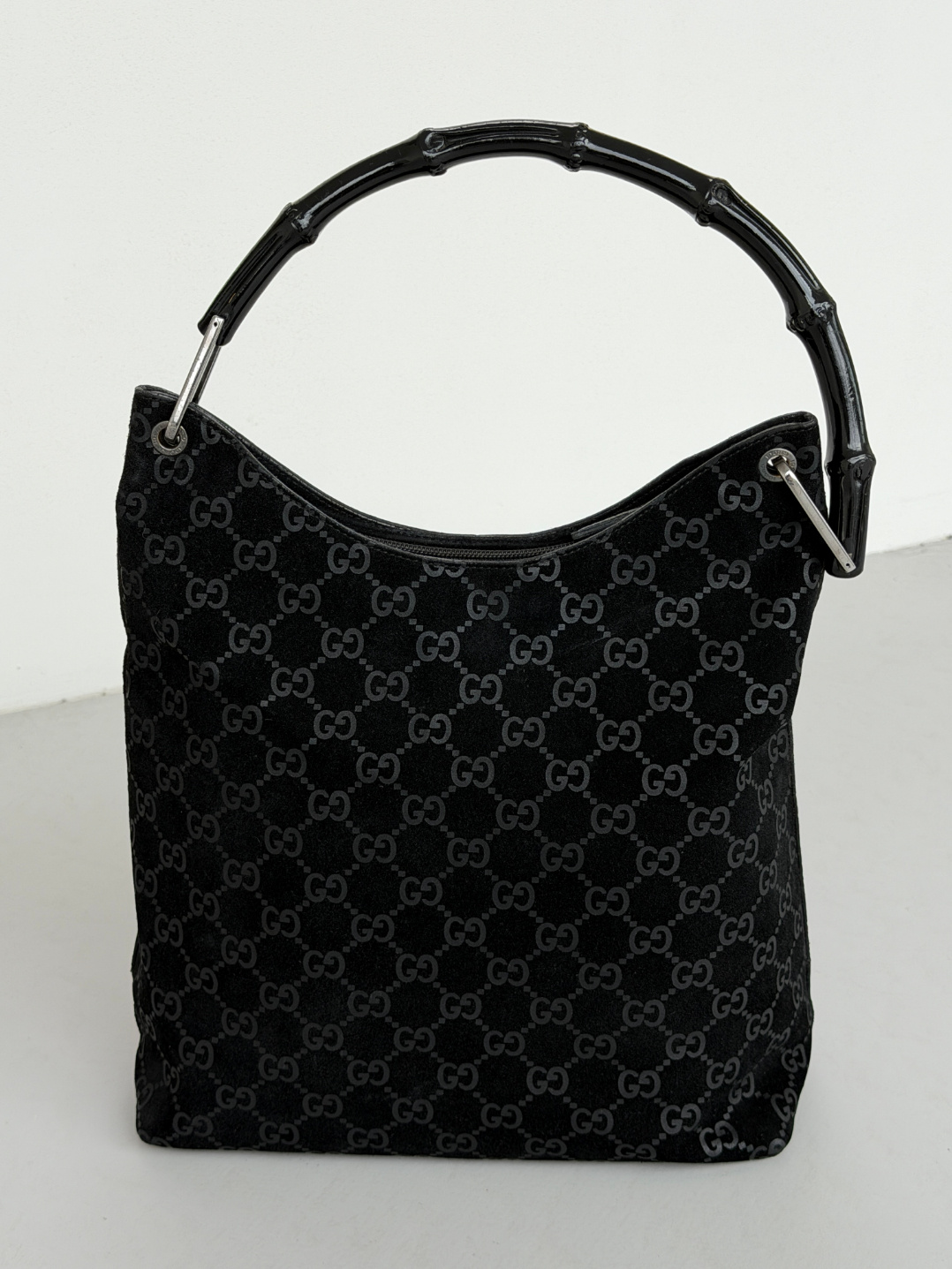 RR ARCHIVE Gucci GG Bamboo Suede Handbag