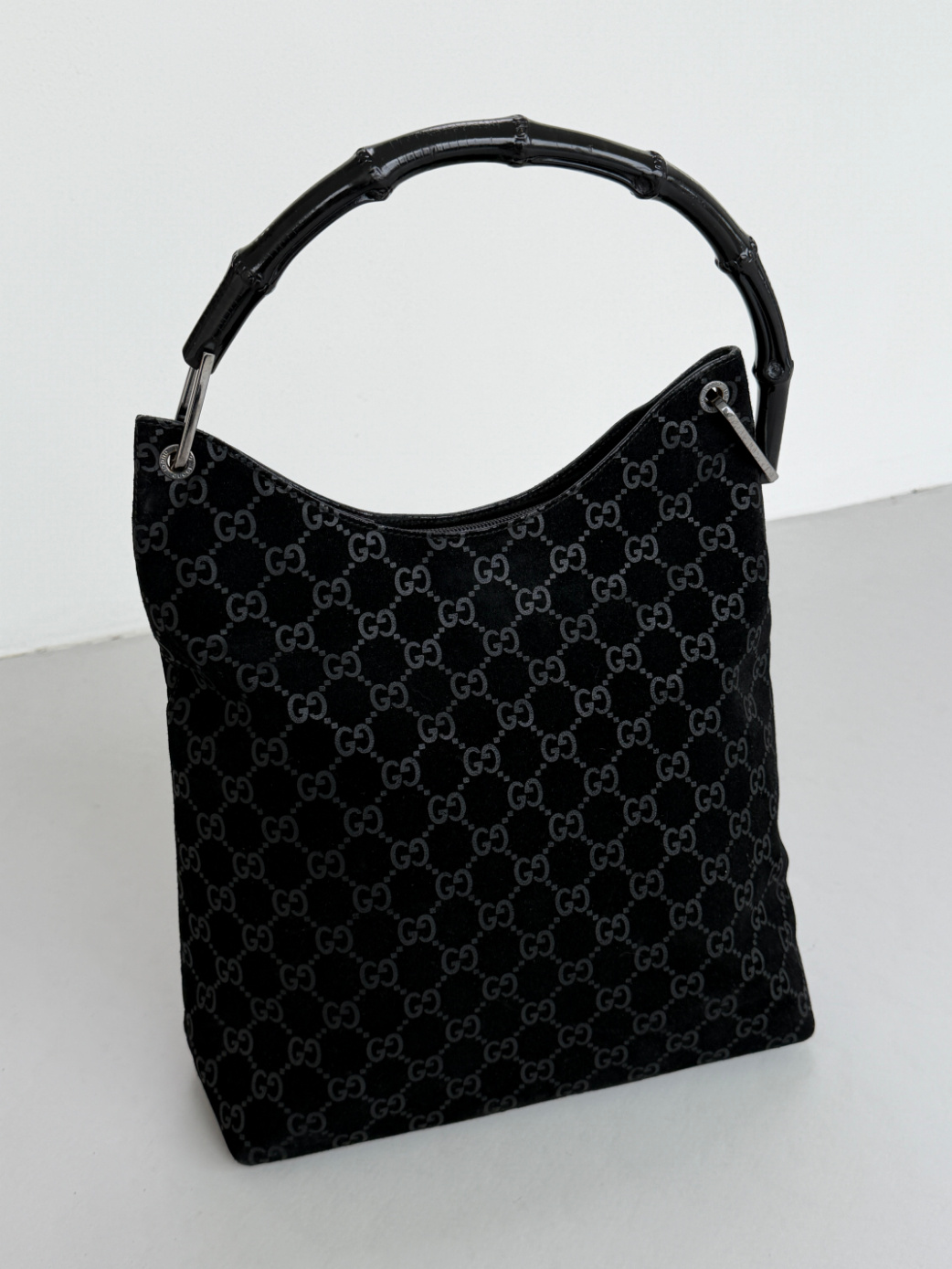 RR ARCHIVE Gucci GG Bamboo Suede Handbag