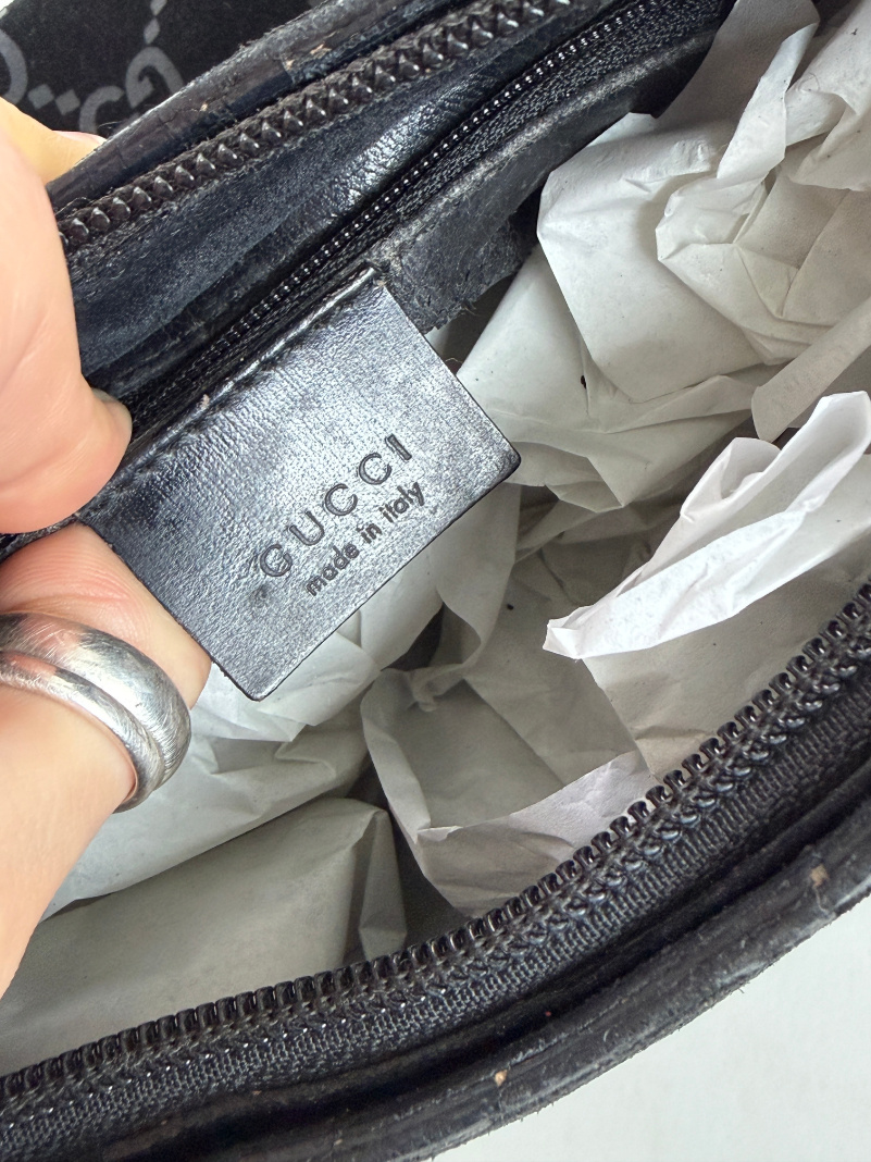 RR ARCHIVE Gucci GG Bamboo Suede Handbag