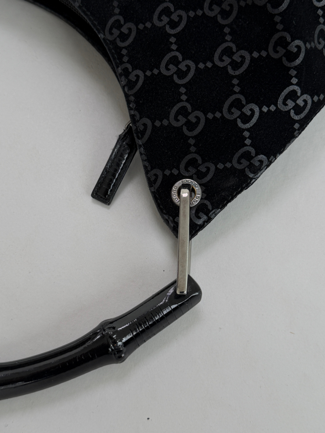 RR ARCHIVE Gucci GG Bamboo Suede Handbag