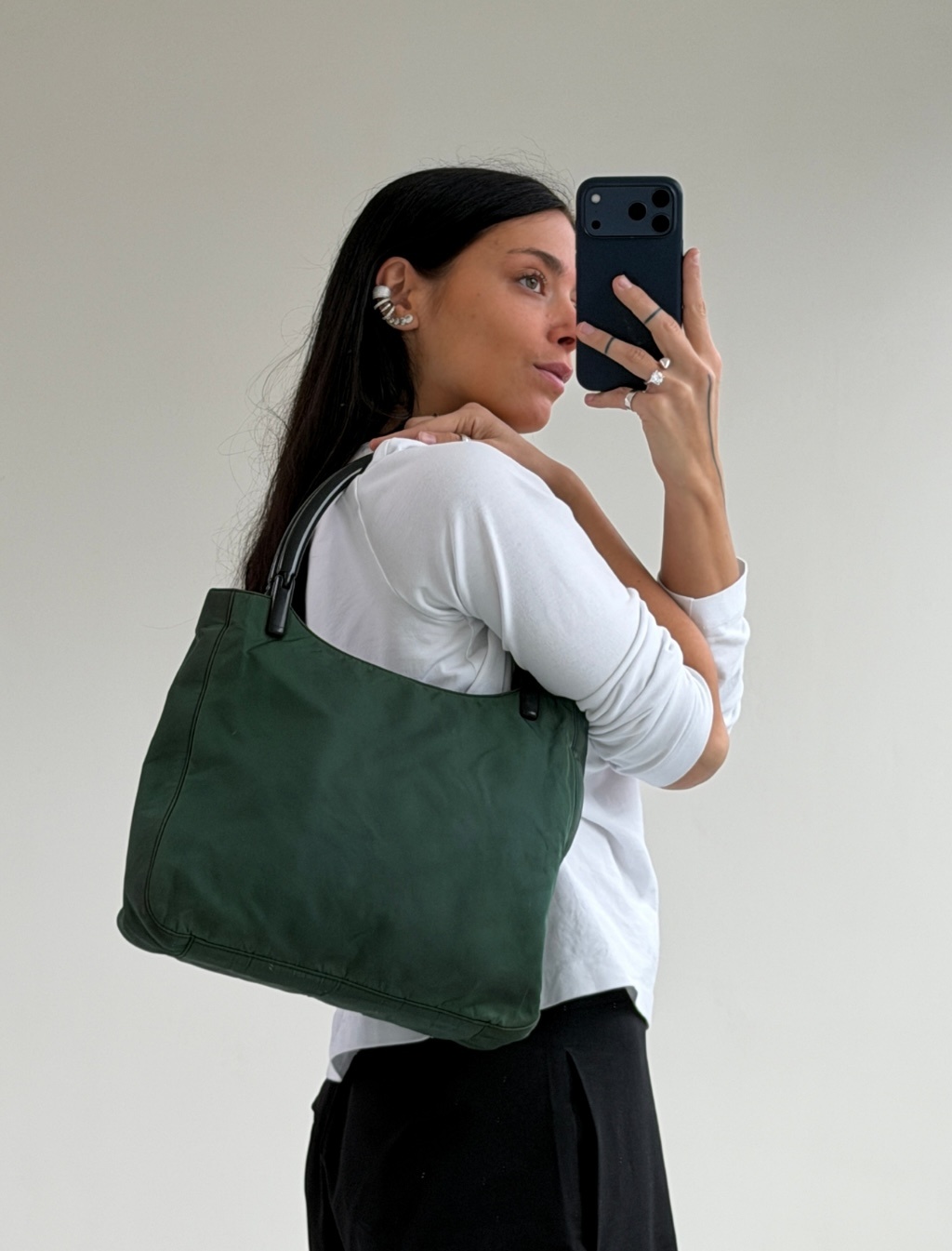 RR ARCHIVE Prada Double Plexi Handle Tote