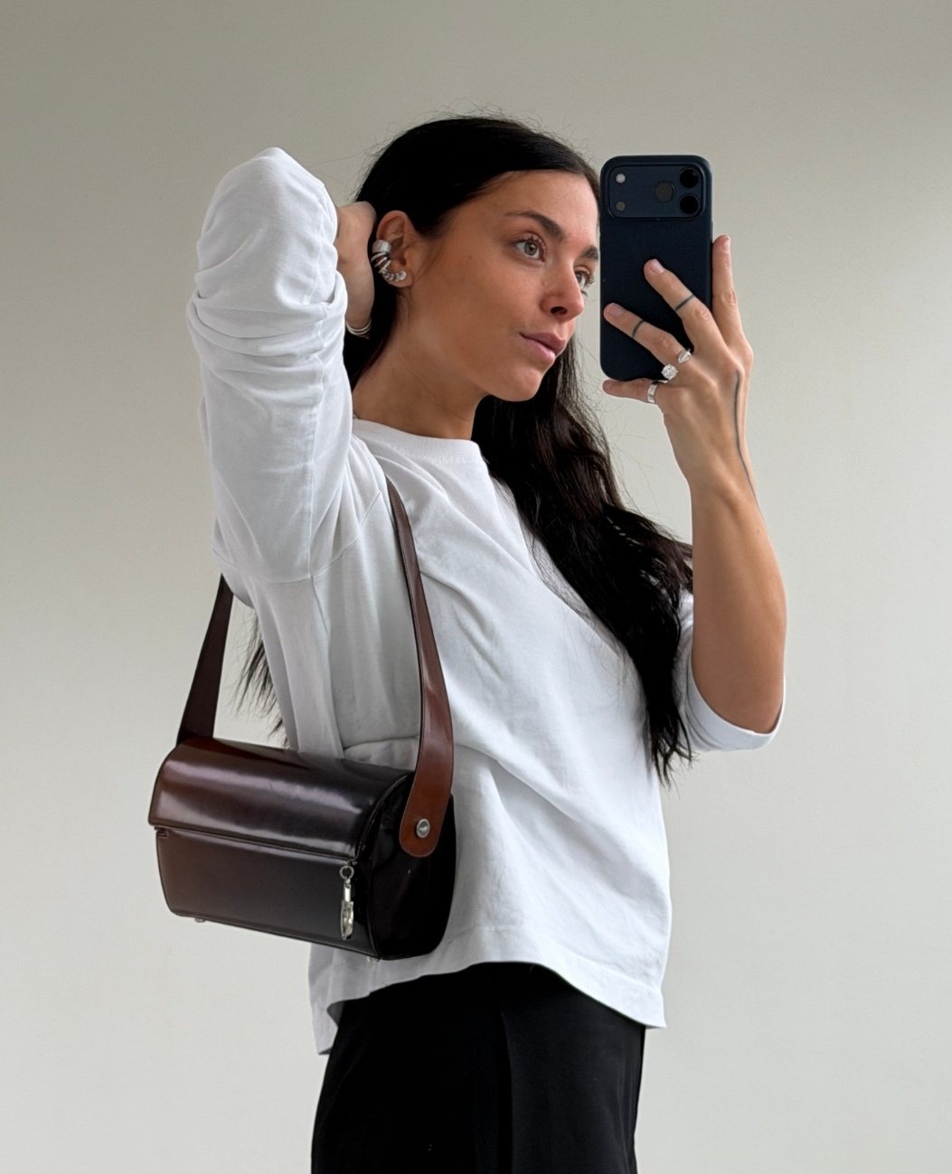 RR ARCHIVE Salvatore Ferragamo Leather Faded Handbag