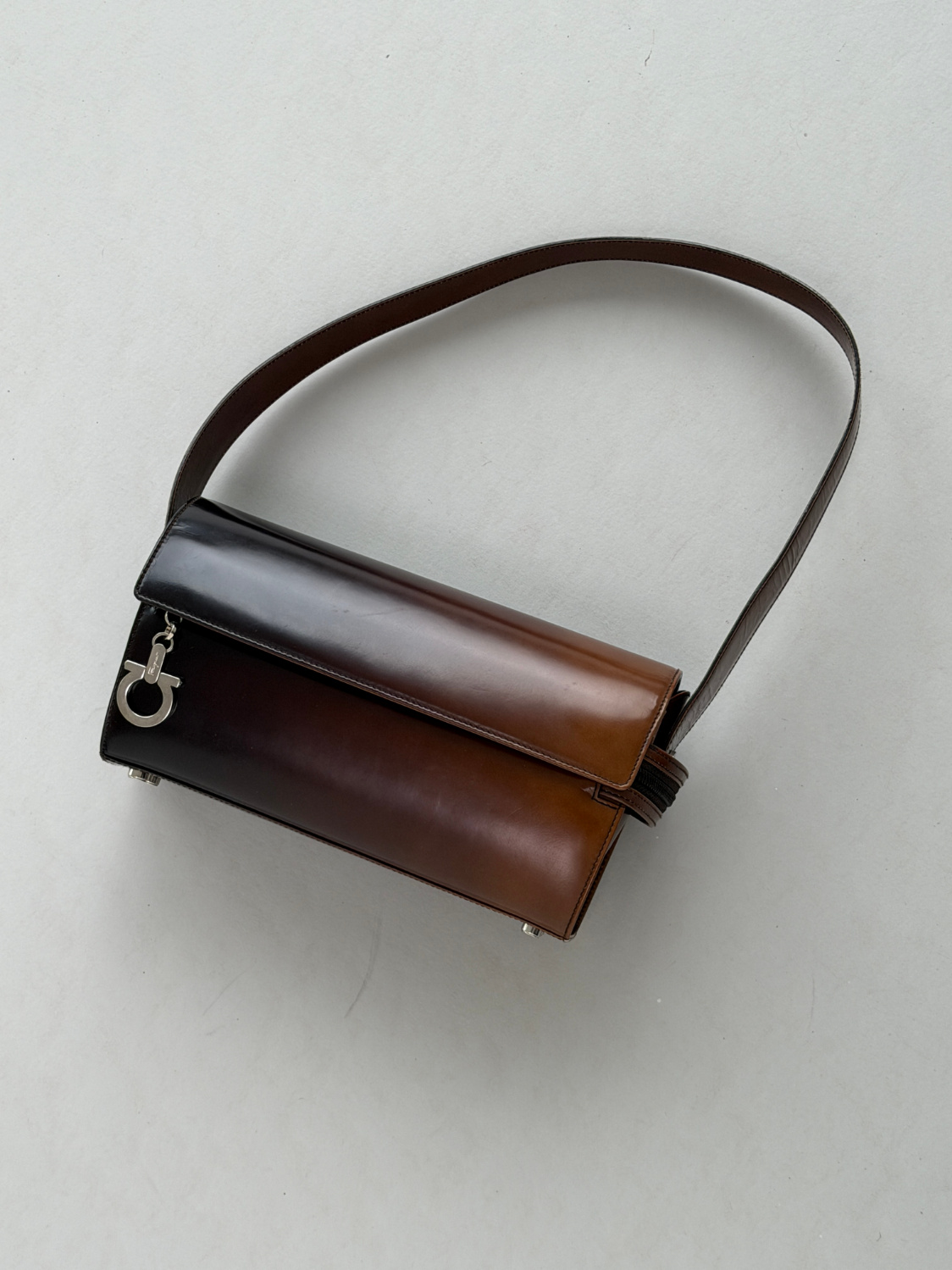 RR ARCHIVE Salvatore Ferragamo Leather Faded Handbag