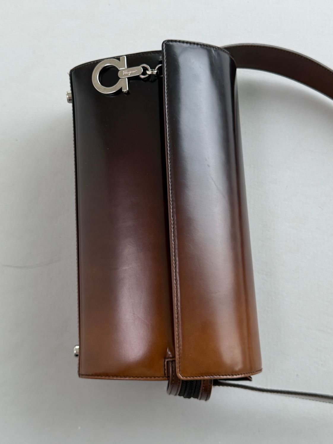 RR ARCHIVE Salvatore Ferragamo Leather Faded Handbag