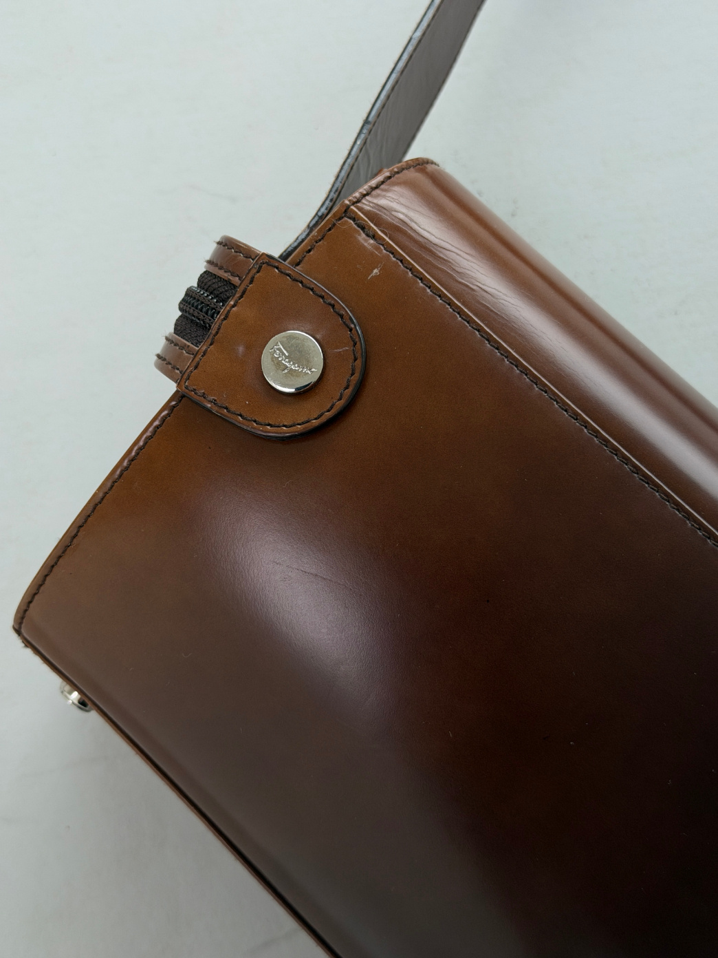 RR ARCHIVE Salvatore Ferragamo Leather Faded Handbag