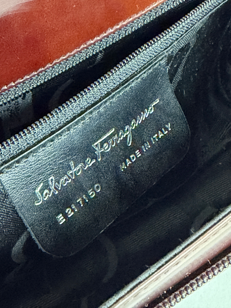 RR ARCHIVE Salvatore Ferragamo Leather Faded Handbag