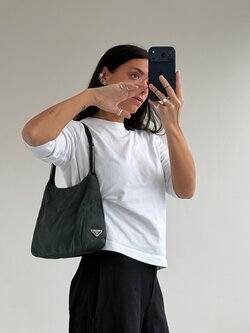 RR ARCHIVE Prada Tessuto Plexi Handle Tote
